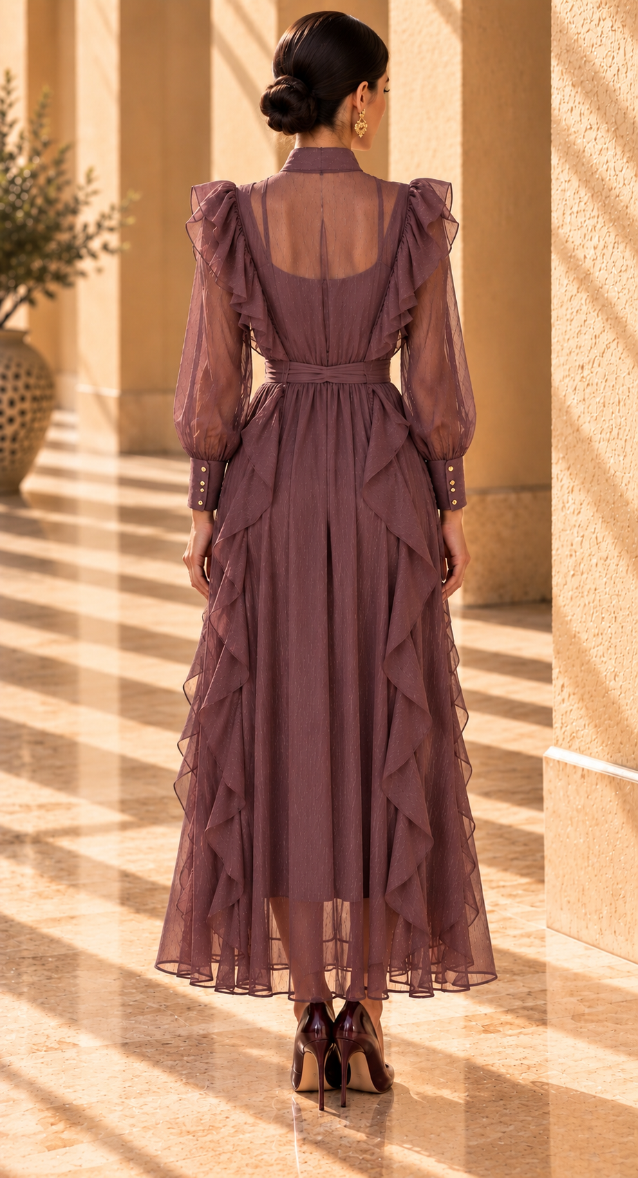 ORIANE - Plum Burgundy