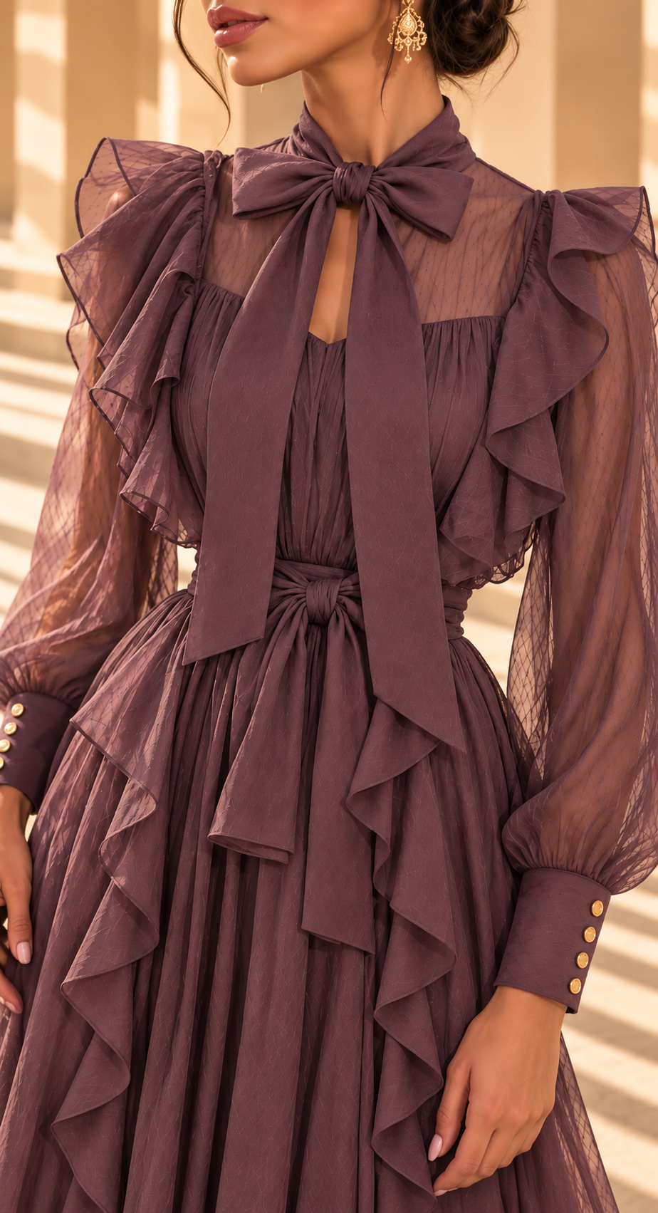 ORIANE - Plum Burgundy